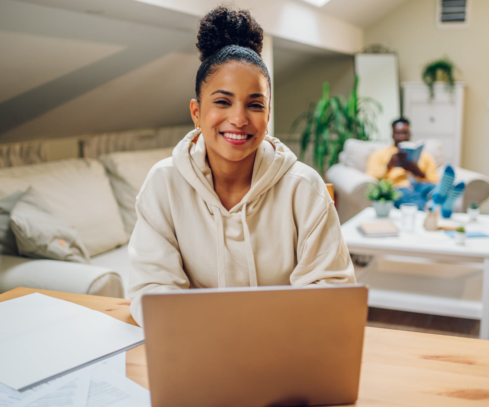 Woman Working From Home